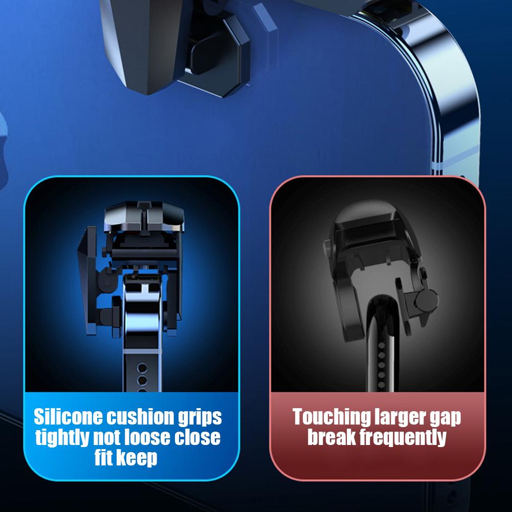 1 Pair S1 6-finger Chicken-eating Joystick Aim Mechanical Key-assisted Button Mobile Phone Gaming Accessorie