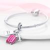 Charms Copper Luggage Airplane Passport Three-Piece Set Charm Fit Women 3Mm Original Bracelet Diy Fine Jewelry Gift