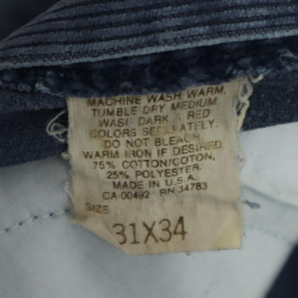 Lee Винтажные вельветовые брюки 80-х 42 Talon W31 Темно-синие Мужские Б/У