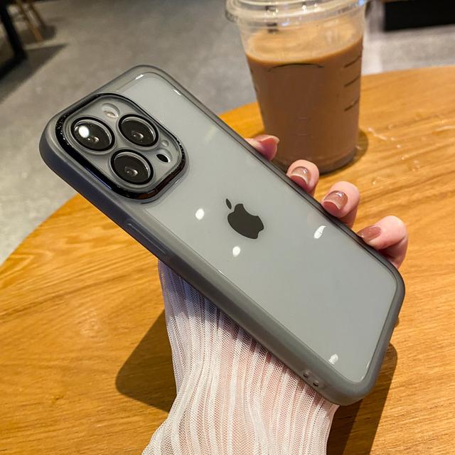 Фиолетовый прозрачный защитный противоударный чехол для камеры для Iphone 14 13 12 11 Pro Max Xs Max Xr 13 14pro, силиконовая задняя крышка ярких цветов