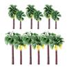 12pcs Tree Model Model Tree Tropical Palm Tree Railway Model Palm Diorama Tree Architectural Model Train Model Potted Landscape Scenery Collection