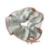 Spring new style cat bow tie plaid scrunchie, sweet and cute girl ponytail scrunchie hair accessory, 2-piece set