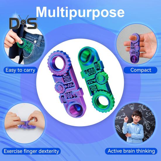 3D-печатная игрушка-кольцо для снятия стресса и беспокойства, 5-в-1, вращающаяся шестерня, сенсорная игрушка для детей и взрослых, портативная для путешествий, осознанная медитация, вращение кончиками пальцев
