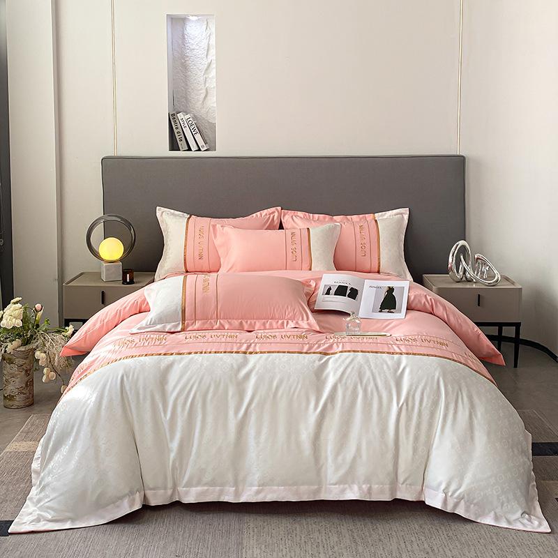 Комплект постельного белья из шелка, простыня, пододеяльник, наволочка, комплект из четырех предметов, комплект из трех предметов.