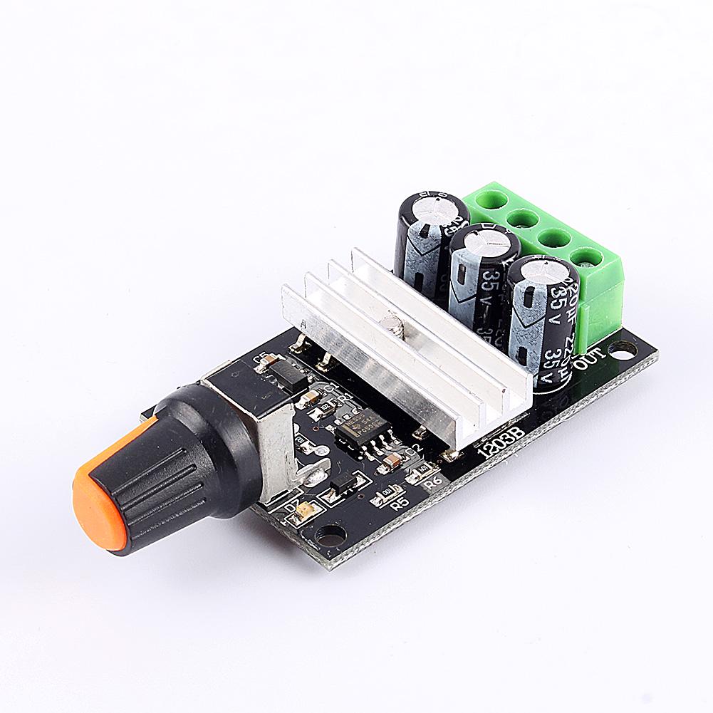 DC6 28V 3A Регулируемый регулятор-контроллер скорости двигателя PWM с переключателем + ручка