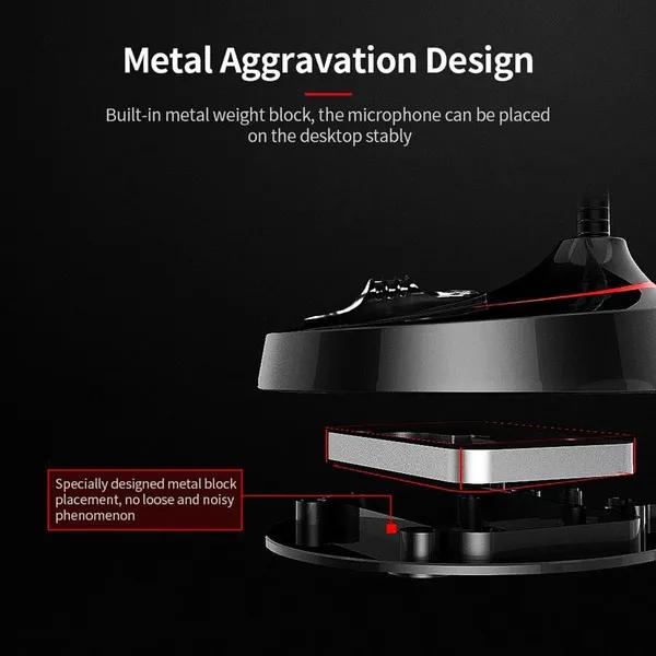 USB Микрофон Всенаправленный Студийный Микрофон для Записи Речи для ПК Настольного компьютера USB / 3,5 мм Штекер Конденсаторные Микрофоны