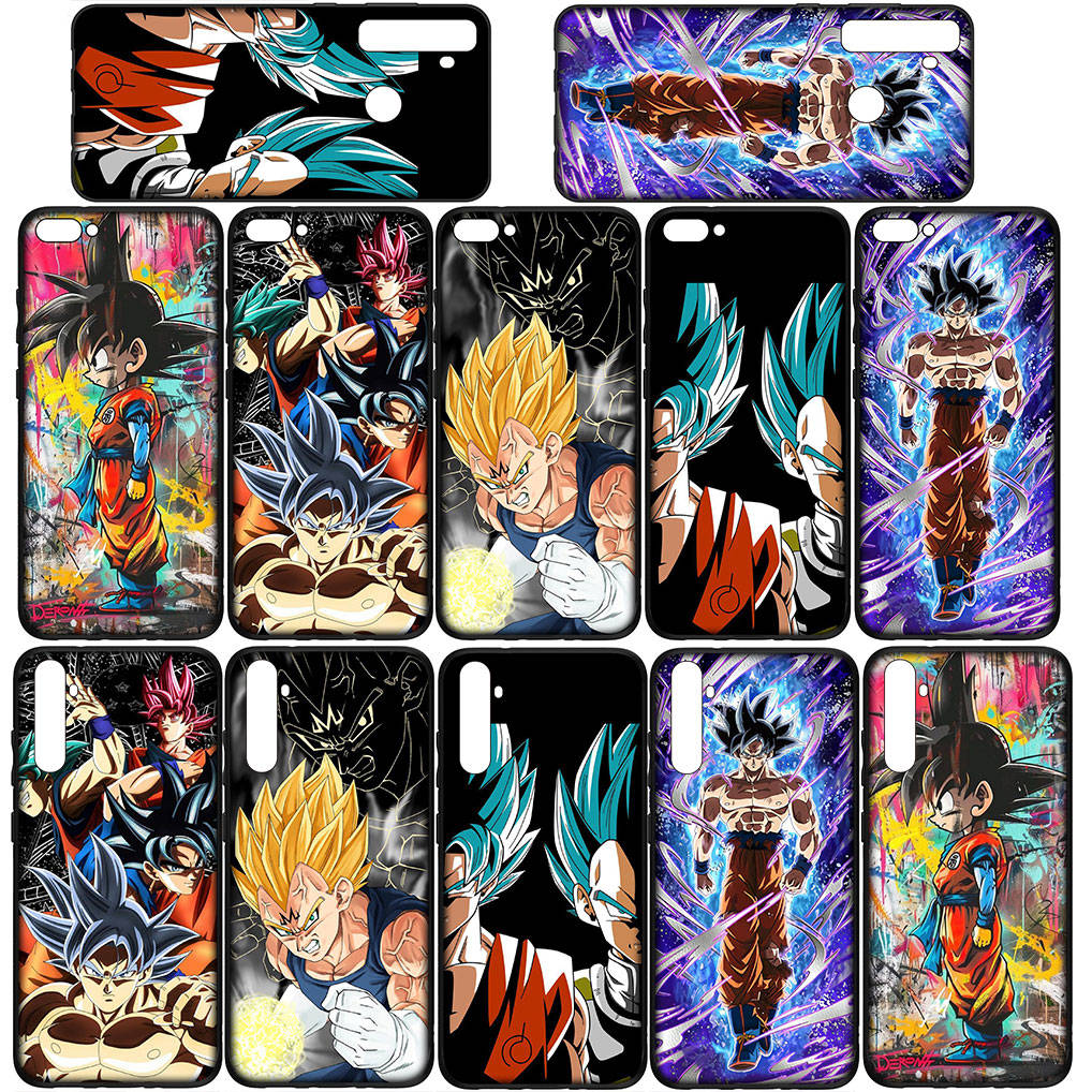 For Samsung Galaxy S24 S23 iPhone 15 14 Xiaomi Redmi Note 13 12 11 8 Plus 10 9 Pro Max X XR Phone Case Super Goku Dragon Ball DragonBall OPPO Huawei