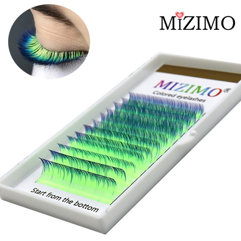 Цвет, прививка, накладные ресницы, кончик фиолетовой орхидеи 0,07 мм, C/D, смешанная длина, макияж, наращивание.