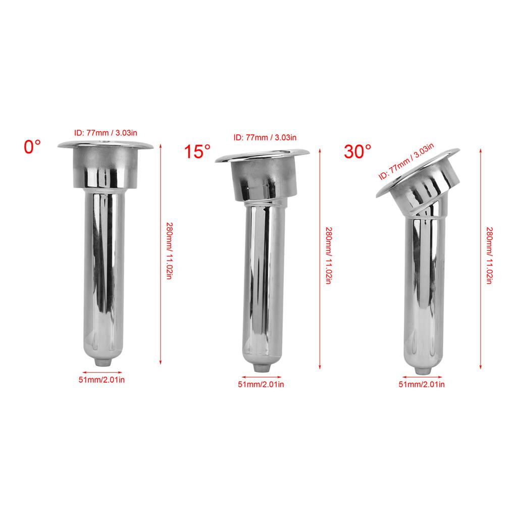 Подстаканник для удочки для лодки, усиленная устойчивость, трубчатый держатель для аутригера, устойчивый к атмосферным воздействиям, нержавеющая сталь для яхт и судов
