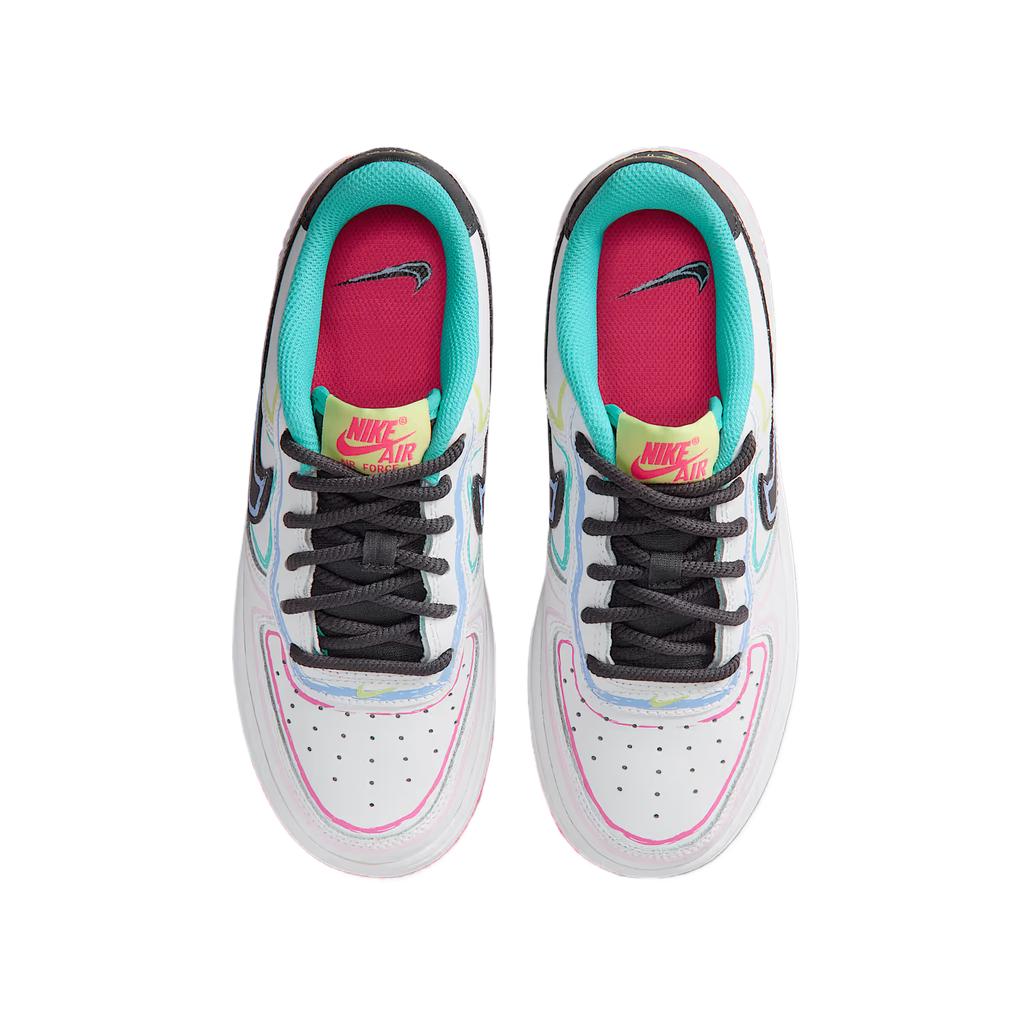 Nike Кроссовки Nike Air Force 1 Low GS White Hyper Pink Dusty Cactus Anthracite для детей IU3252-100