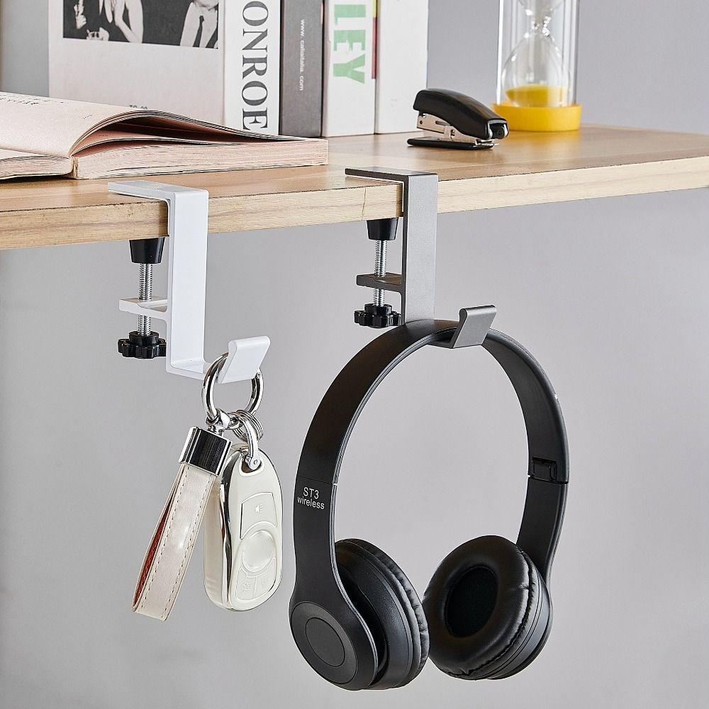 Backpack Storage Desk Edge Hook Hanging Bag Hook Adjustable Table Side Hook  For Student Office