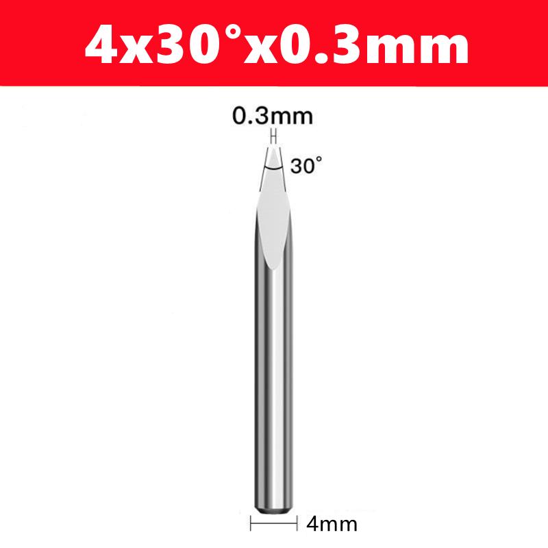 Фреза ЧПУ 3-гранная пирамидальная гравировальная 4мм/6мм хвостовик твердосплавная концевая фреза 20,30,40,45,60,90 градусов фреза ЧПУ