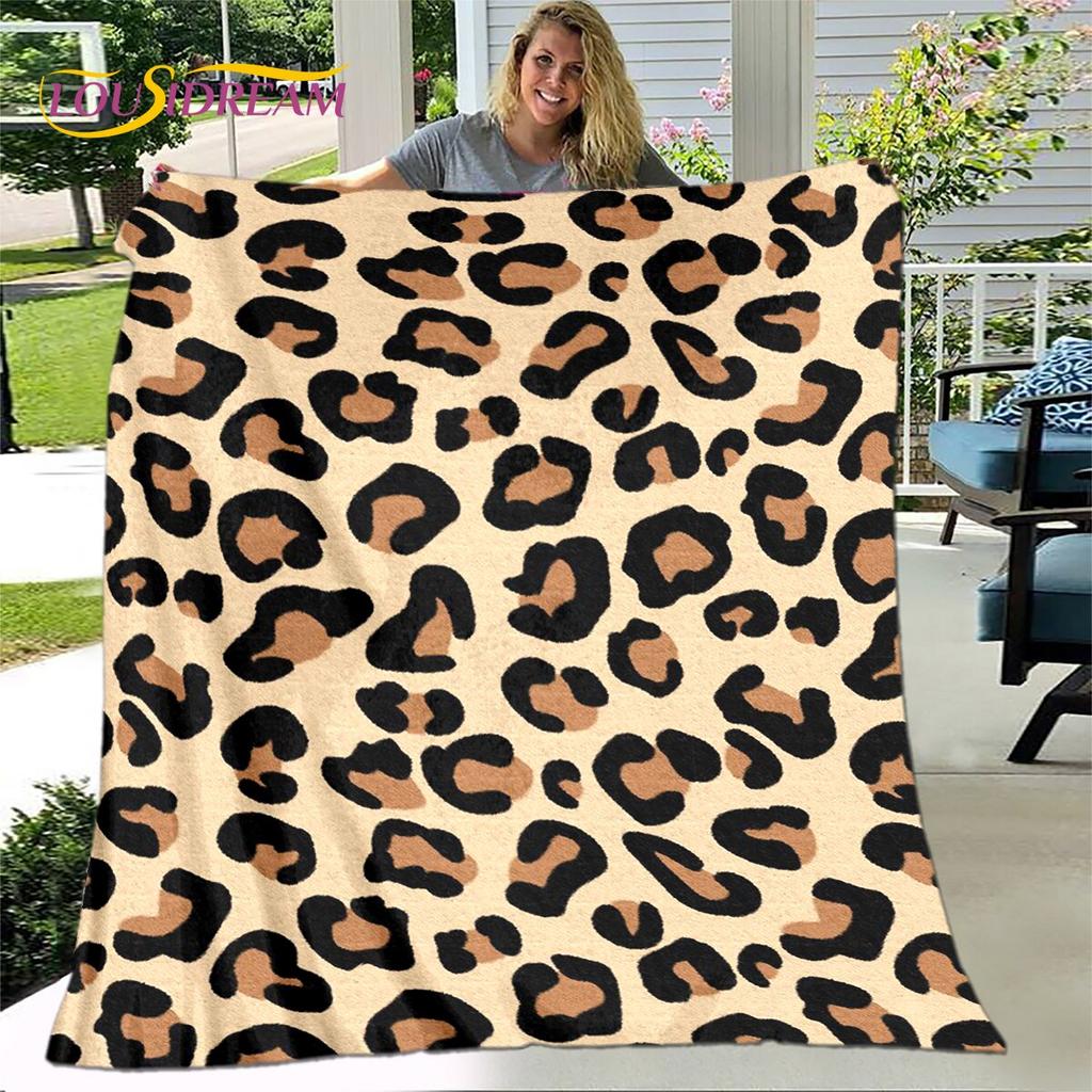 Классическое одеяло с леопардовым принтом, фланелевое одеяло, теплое одеяло для гостиной, спальни, кровати, дивана, подарок для путешествия