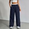 Europe, America, High Waist Drape Striped Suit Pants Women's Commuter Versatile Straight Fashion Casual Pants