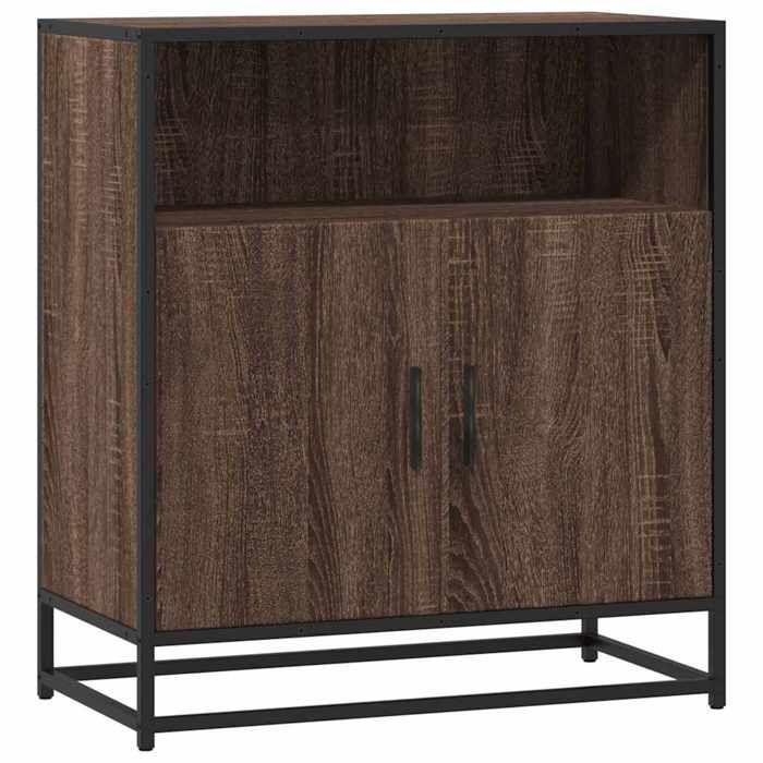 VidaXL Buffet chêne marron 68x35x76 cm bois d'ingénierie, armoire de rangement, meuble d'entrée, meuble d'appoint, meuble de 849003