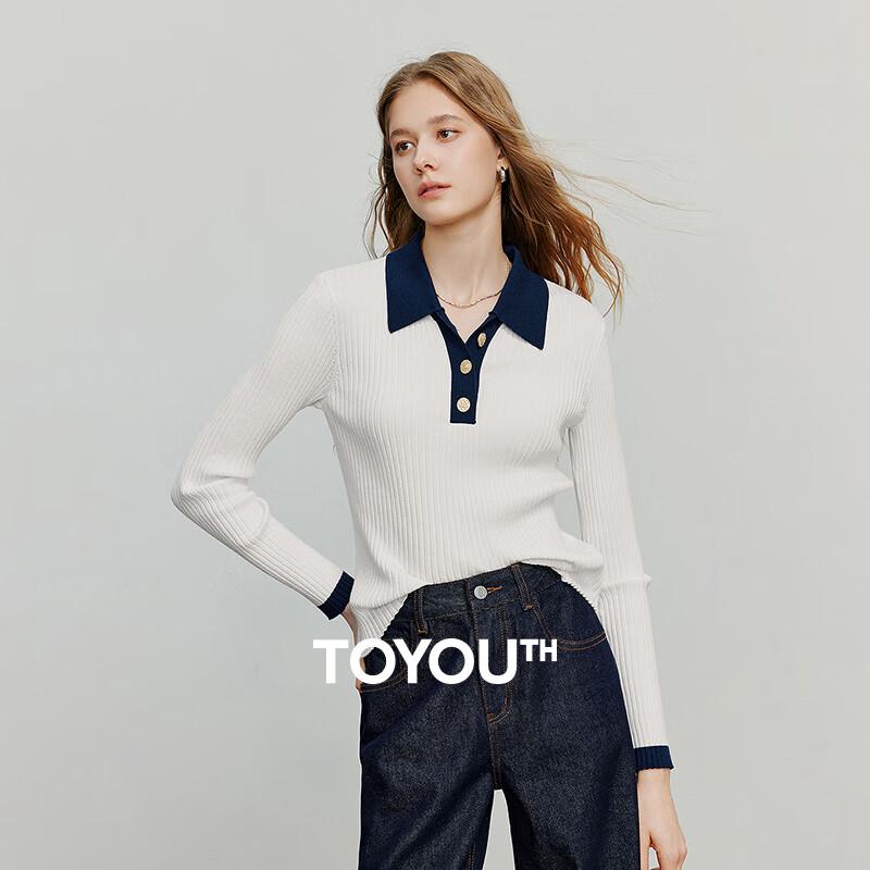 Chuyu Women's Color-Block Wool Blend Knit Sweater