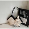 Canvas bag 2025 new fashion popular shoulder handbag casual versatile tote bag large capacity commuter bag