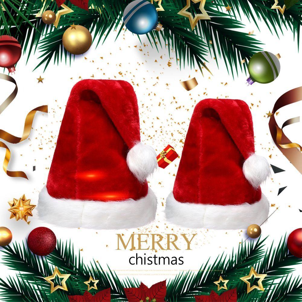 Красная рождественская шапка Толщина Рождественский подарок Универсальная шапка Санта-Клауса Маскарад