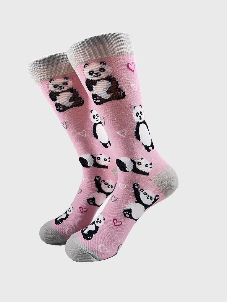 New Hiphop Men Socks Harejuku Happy Funny Animal Print Novelity Personality Mid Socks Cat Zebra Panda Print Skateboard Socks
