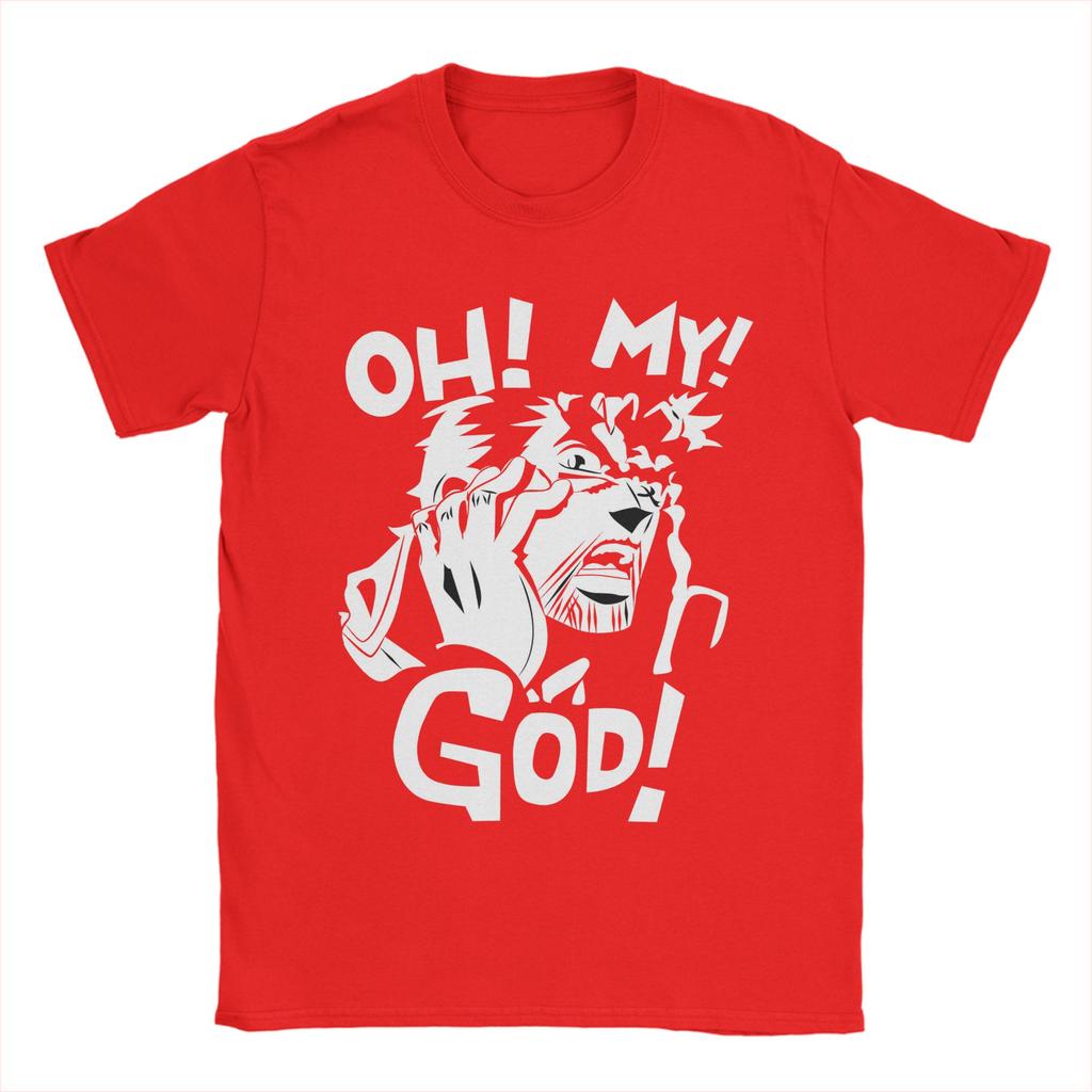 Oh My God JoJos Bizarre Adventure T Shirt Unisexs Pure Cotton Awesome TShirts Round Collar Tees Short Sleeve Clothing Unique