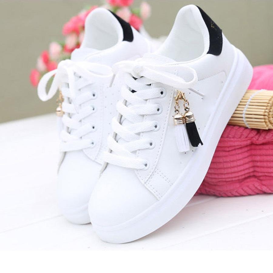 Женские туфли на платформе Slip On, низкие туфли Hundred Higher Lacing, белые туфли для прогулок на открытом воздухе, размер Large