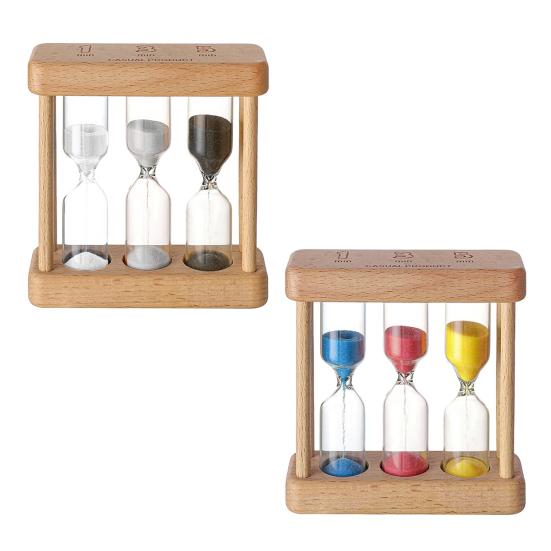 Набор песочных часов 1 мин 3 мин 5 мин Песочные часы 3-в-1 Настольные песочные часы для готовки, занятий в классе, упражнений, украшения дома и офиса