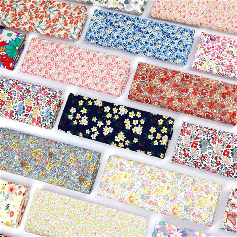 Fresh Printed Light and Thin Skin Friendly Handmade DIY Rich Colors Pure Cotton Floral Print Poplin Fabric Fabric Breathable