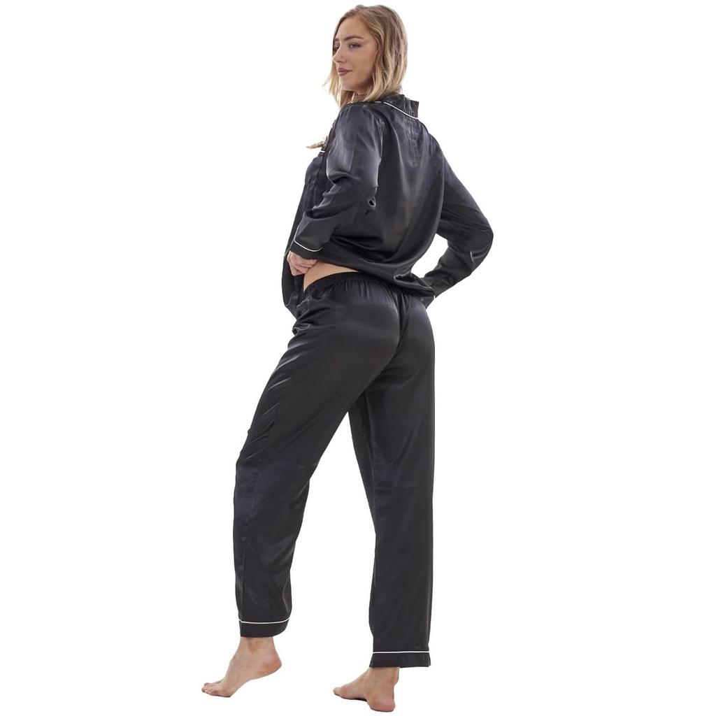 Keanu Womens/Ladies Satin Long Pyjama Set