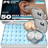 PQ Wax Earplugs for Sleeping and Swimming 50 Silicone Gel Wax Ear Protection for Sleeping and Soft Wax Sound Blocking Level 32Db Blue -