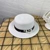 Hat Women's Summer Fashion Hat Pearl Flower Decoration Women's Hat Beach Outdoor Sun Hat European and American Top Hat