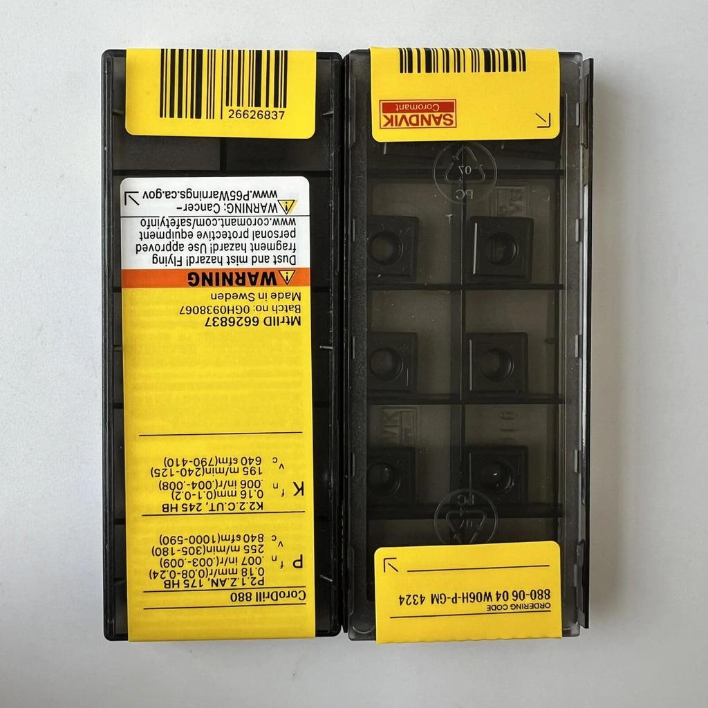 Оригинальный Sandvik / 880-0604W06H-P-GM 4324 / Инструмент с твердосплавной пластиной для токарного станка с ЧПУ 10 шт.