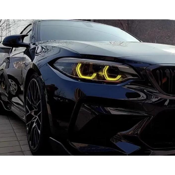 Yellow DRL Modules For BMW F87 M2 F23 F22 LCI M240i 230i 218i 2018 2019 2020 2021 Full LED Headlight DRL Daytime Light Angel Eye