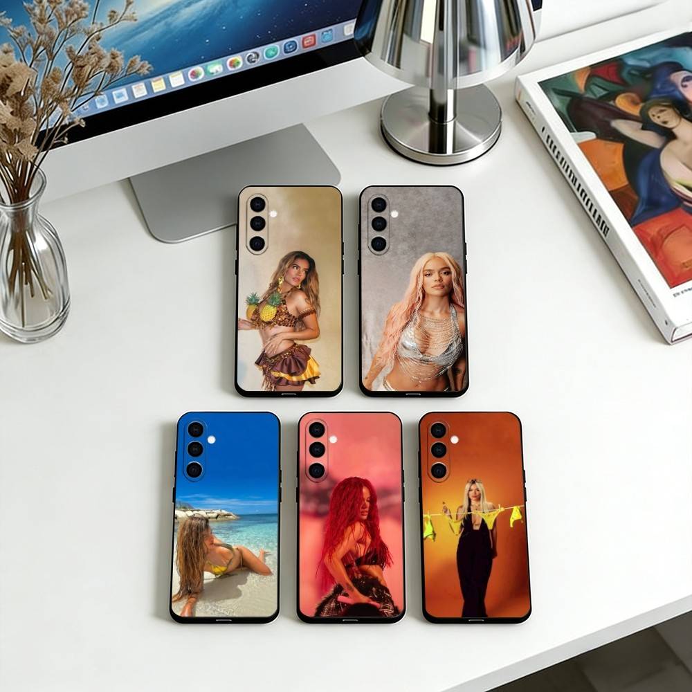 Чехол для телефона певицы Karol G Мягкий черный Для Samsung Galaxy A73,A72,A71,A70,A53,A52,A51