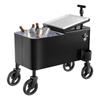 VEVOR 75.71 L Rolling Ice Chest Cart, with 2-Stage Telescopic Pull Handle and 2 Swivel Casters