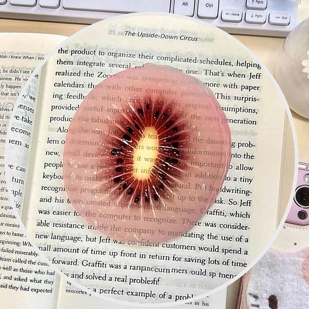 Многоцветная закладка в виде фруктового ломтика, акриловая, забавная, дизайн, держатель для страниц книги для чтения, подарок