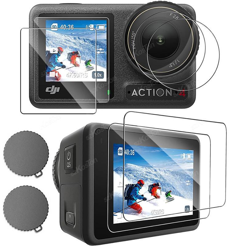 Для DJI Osmo Action 5 Pro крышка объектива HD закаленное стекло защитная пленка для экрана передняя задняя крышка для DJI Action 5 Pro аксессуары
