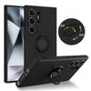 S24 Ultra 5G Magnetic Ring Phone Folding Stand Cover For Samsung Galaxy S24 S25 S23 Ultra Plus S21 FE Liquid Silicone Matte Case