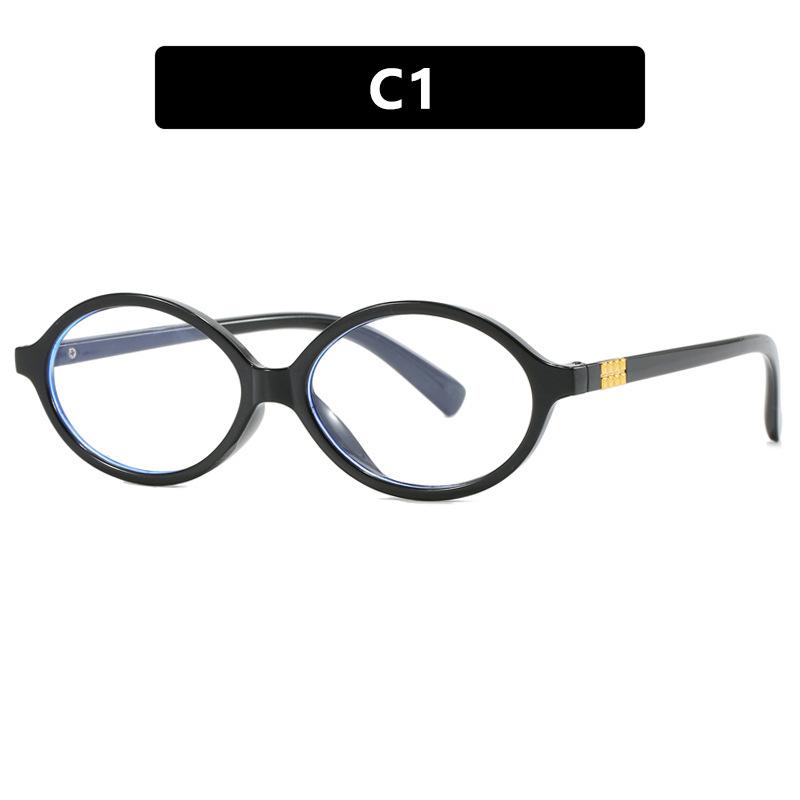 Oval Small Frame Plain Glasses Personalized Anti-blue Light Glasses Eye Protection Korean women Optical Spectacle Eyeglass