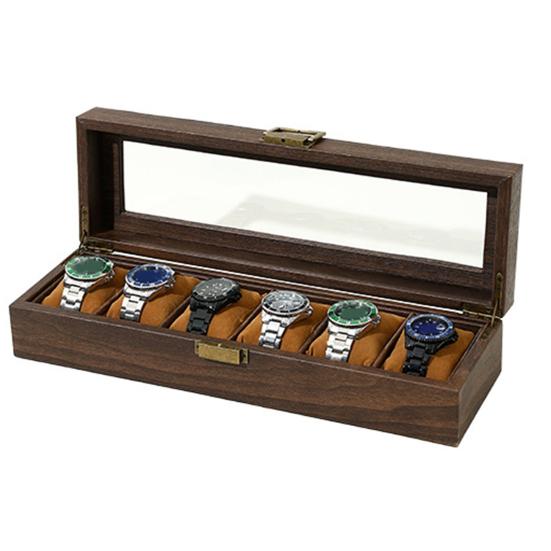 Витрина для хранения часов со съемными подушками, дизайн с прозрачным окном, всесторонняя защита