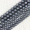 Граненые бусины из натурального серого гематита 6 мм 8 мм, темно-серые бусины из драгоценных камней для изготовления ювелирных изделий, энергетические бусины