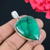 Кулон из драгоценного камня малахита, твердый кулон из стерлингового серебра 925 пробы, ювелирный подарок для унисекс