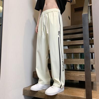 Мужские повседневные прямые брюки больших размеров, свободные тонкие повседневные брюки, дышащие быстросохнущие брюки