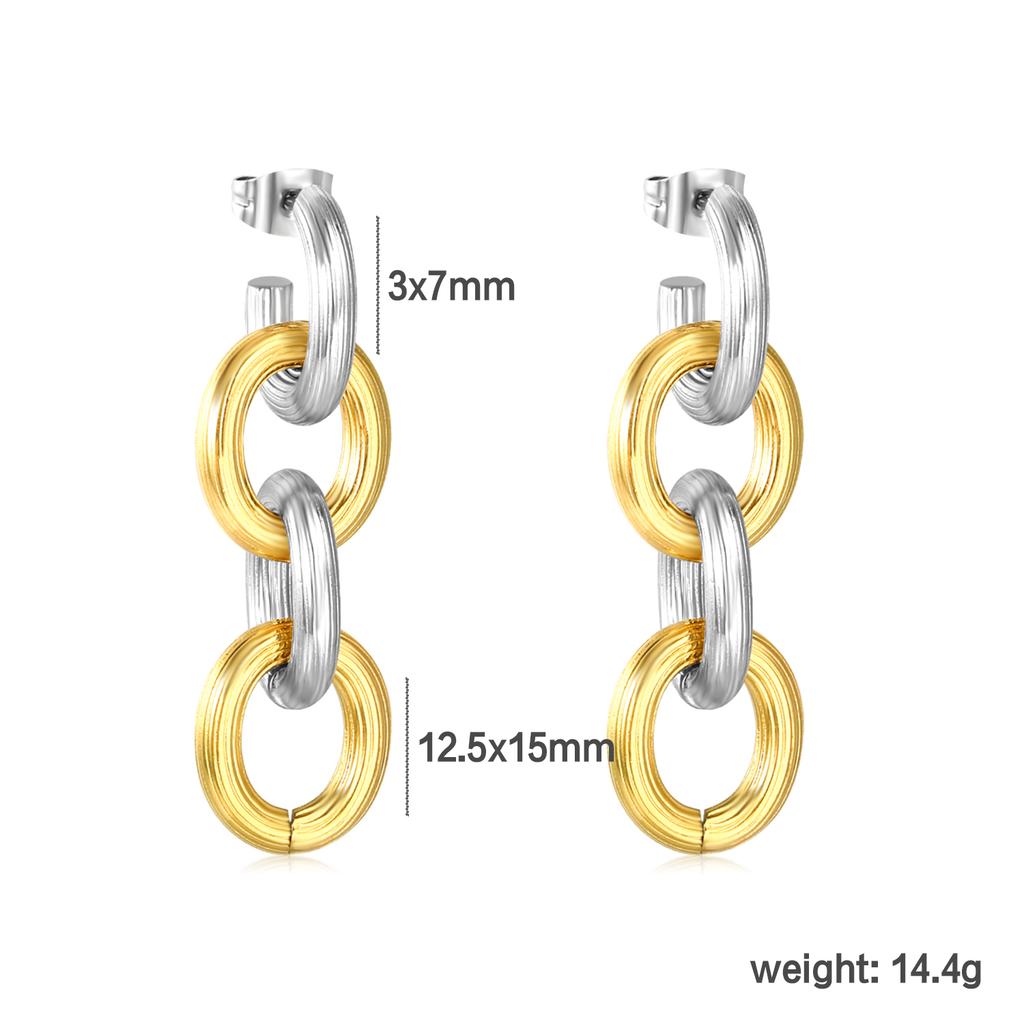 Fashionable Stainless Steel Love Heart Butterfly Earrings For Girls, Cute Jewelry INS Design, Versatile Punk Irregular Earrings