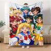 1pc Sailor Moon Blanket, Gift, for Men and Women, Soft Blanket, Good for Sofa Bed Couch Travel, Lightweight Flannel Blanket
