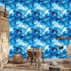 Wallpaper Ink blue, azure, turquoise and celadon 50x1000