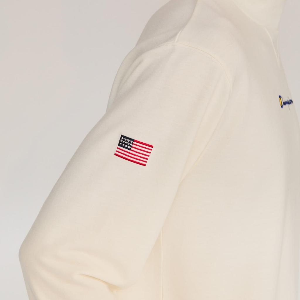 Champion Long Sleeve Mock Neck UV Quick Men's Shirt, Protection, Drying, Warm, Stretch, One-Point Logo, Golf, C3-AG406-020-L