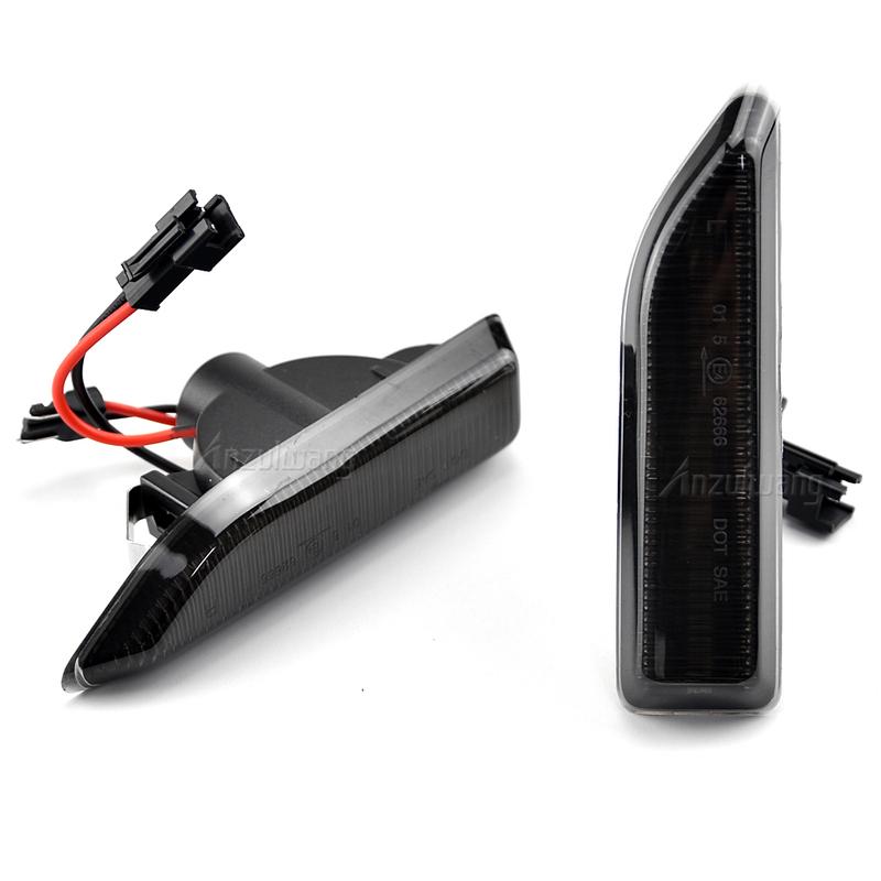 Fit For Mini Countryman F60 2017- Smoked Dynamic Sequential LED Side Marker Light Flowing Turn Signal Lamp 2Pcs