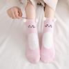 Зимние женские носки из кораллового флиса, милые плотные пушистые домашние носки с героями мультфильмов, забавные носки для сна, полуфлисовые носки