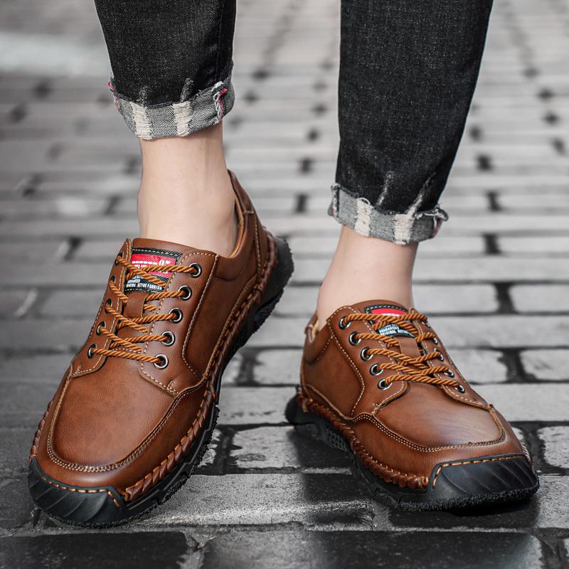 38-48 Мужские Большие Размеры Чистый Ручной Работы Повседневные Туфли Из Резиновой Кожи Мягкие Подошвы Свадебные Туфли