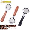 53MM Бездонный Портафильтр для Кофе Нержавеющая Сталь Машина Для La Spaziale Держатель Фильтра Деревянная Ручка Профессиональный Аксессуар